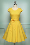 Solid Vintage 1950s Dress